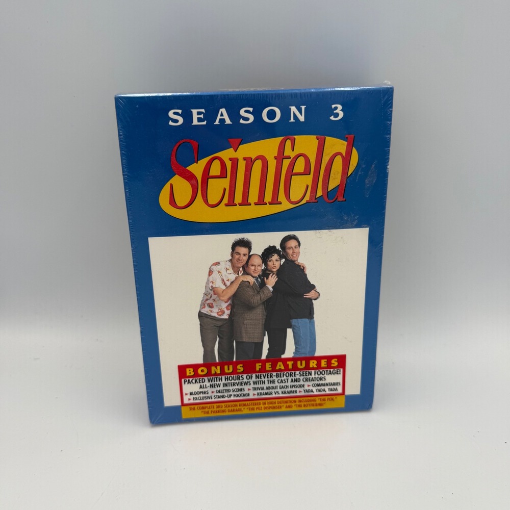 Seinfeld Season 3 DVD Box Set New Sealed 4-Disc Complete Third Season Remastered